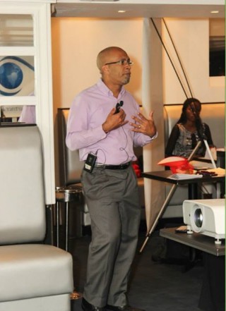 Francis Wae leading training